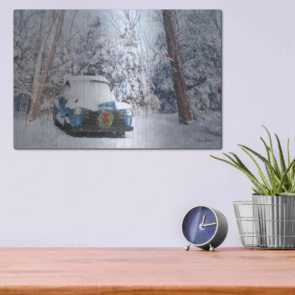 Luxe Metal Art 'Winter Storage' by Lori Deiter, Metal Wall Art,16x12