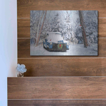 Luxe Metal Art 'Winter Storage' by Lori Deiter, Metal Wall Art,16x12