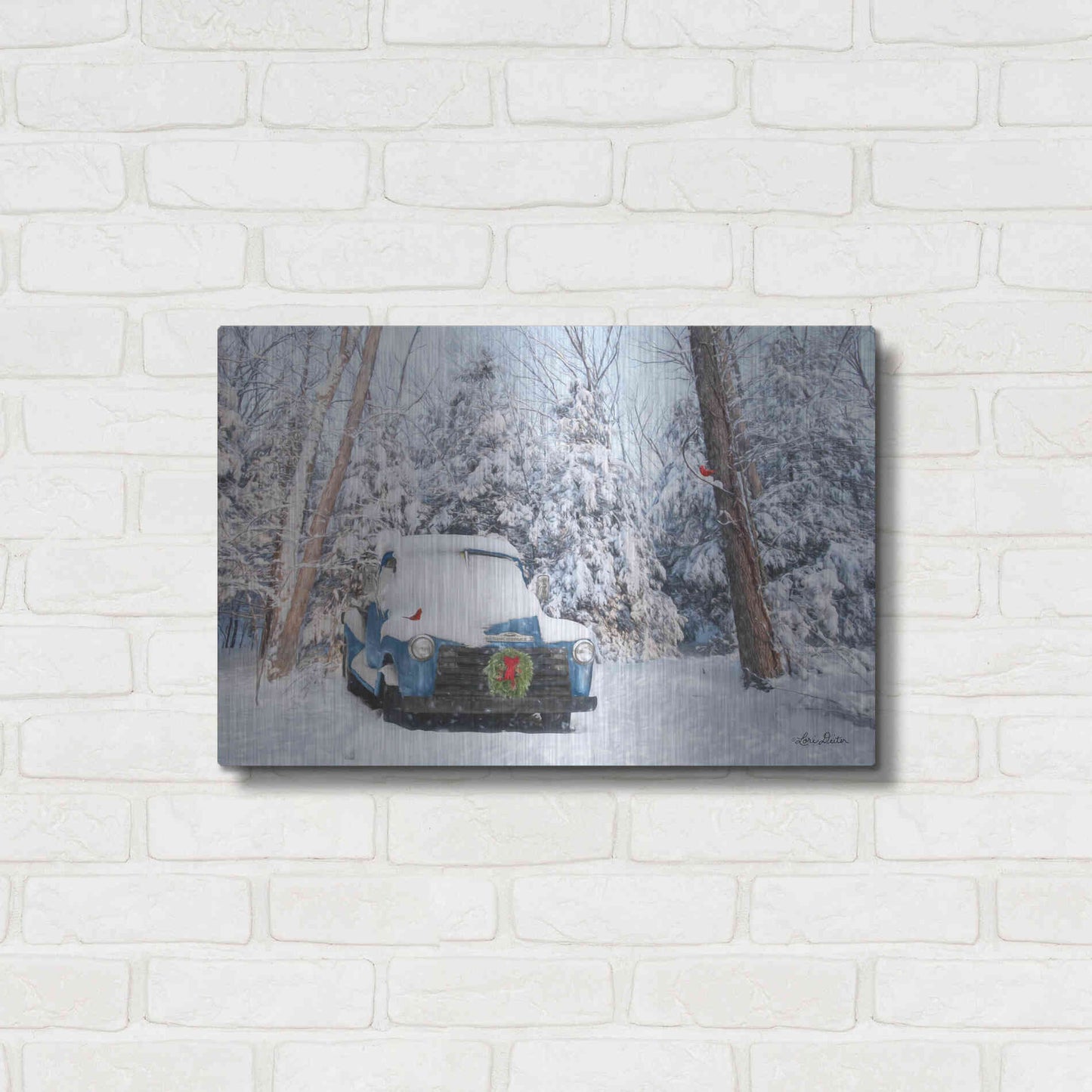 Luxe Metal Art 'Winter Storage' by Lori Deiter, Metal Wall Art,24x16