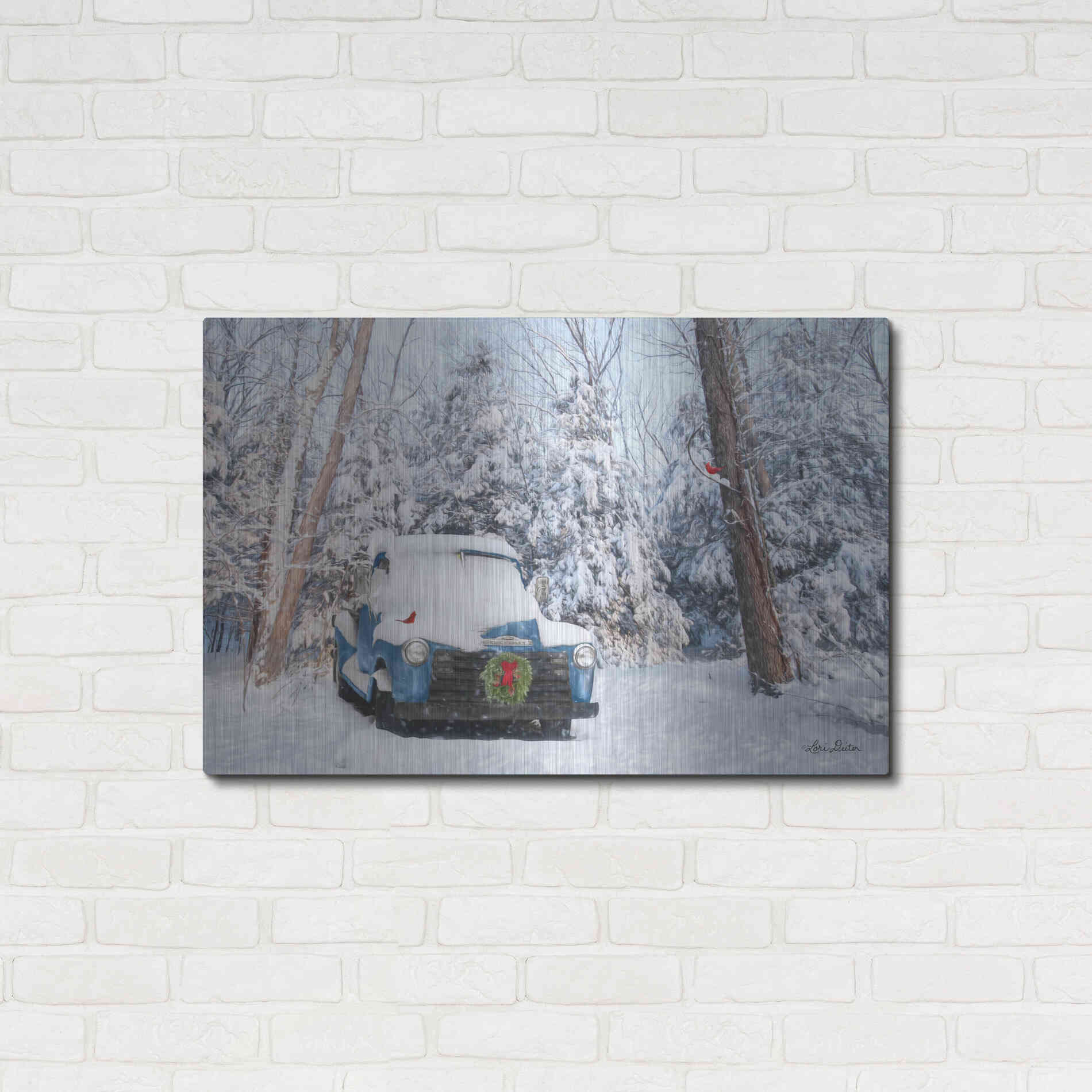 Luxe Metal Art 'Winter Storage' by Lori Deiter, Metal Wall Art,36x24