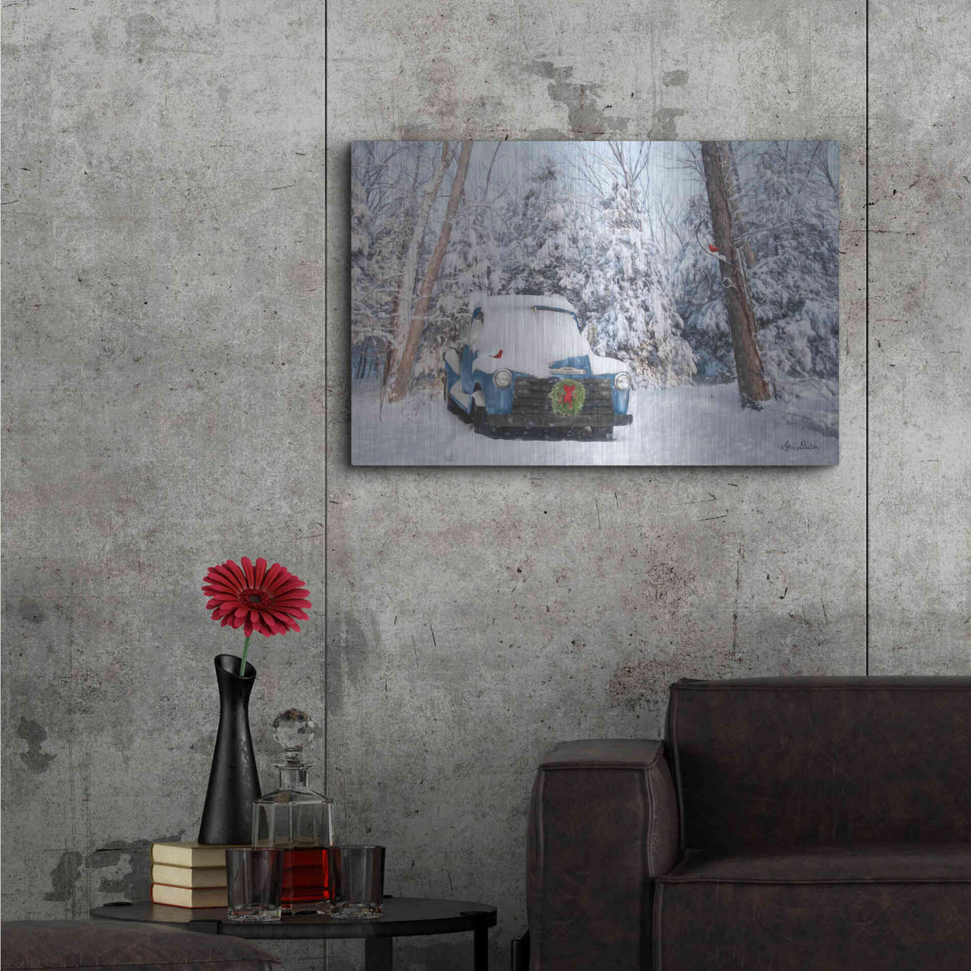 Luxe Metal Art 'Winter Storage' by Lori Deiter, Metal Wall Art,36x24