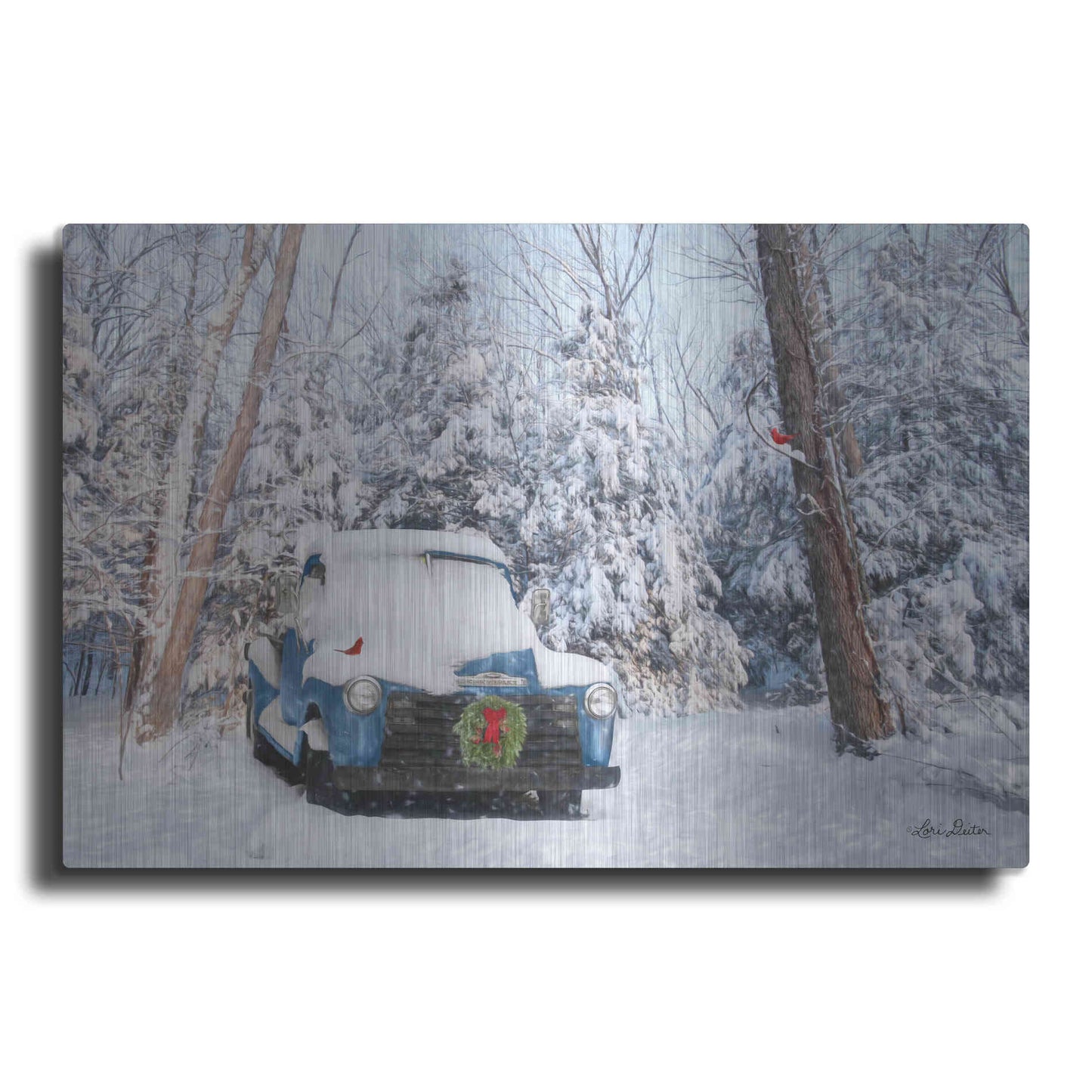 Luxe Metal Art 'Winter Storage' by Lori Deiter, Metal Wall Art