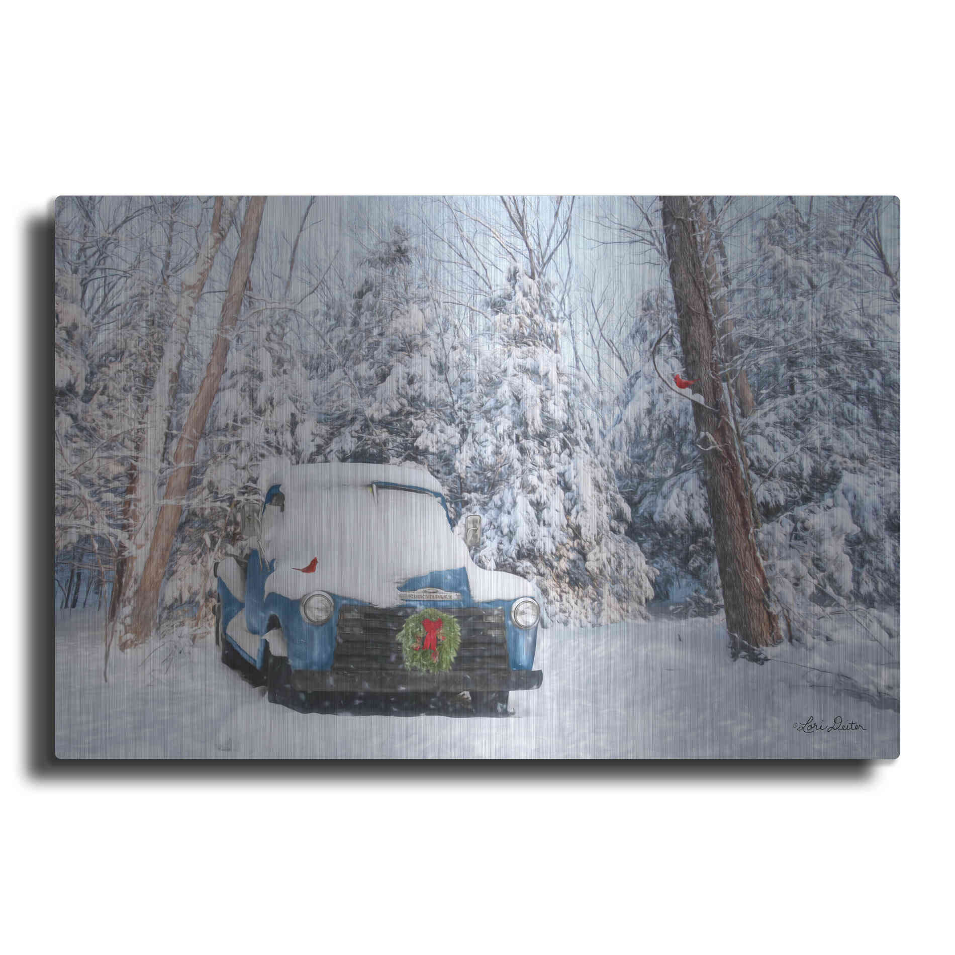 Luxe Metal Art 'Winter Storage' by Lori Deiter, Metal Wall Art