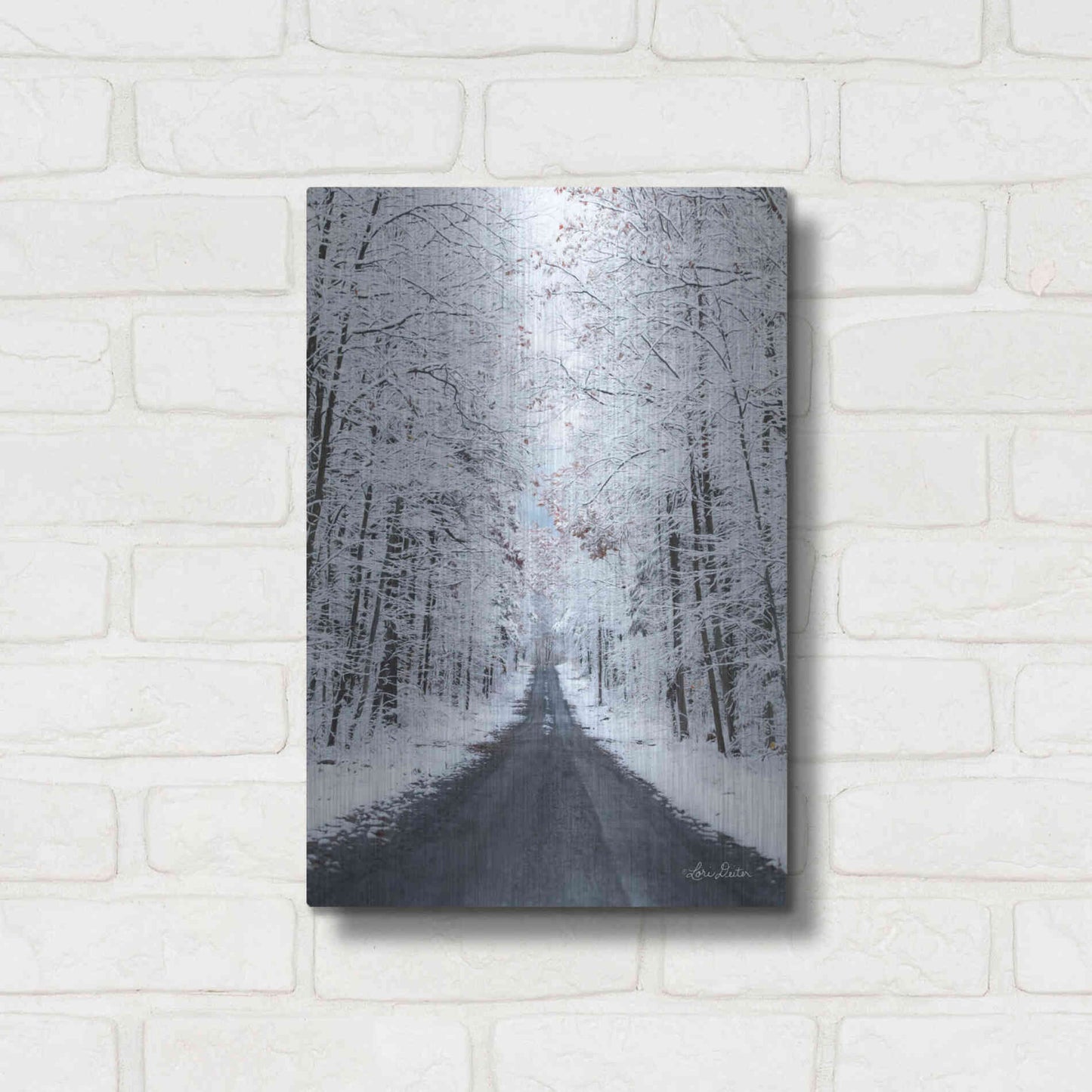 Luxe Metal Art 'All Roads Lead Home' by Lori Deiter, Metal Wall Art,12x16