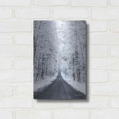 Luxe Metal Art 'All Roads Lead Home' by Lori Deiter, Metal Wall Art,12x16