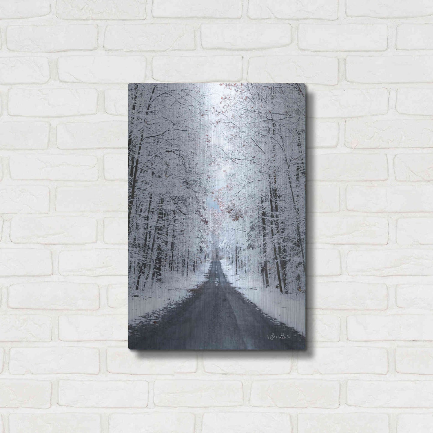 Luxe Metal Art 'All Roads Lead Home' by Lori Deiter, Metal Wall Art,16x24