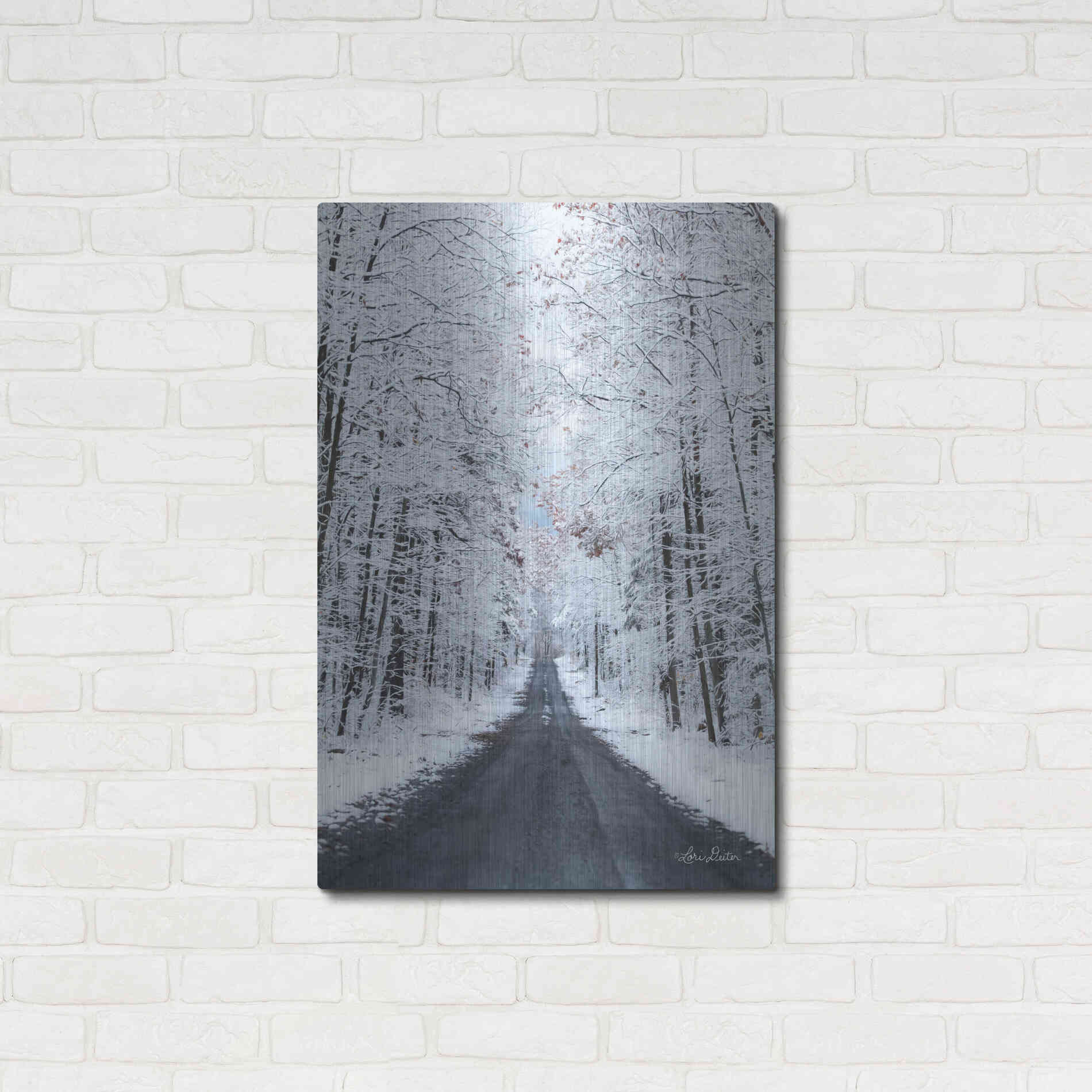 Luxe Metal Art 'All Roads Lead Home' by Lori Deiter, Metal Wall Art,24x36