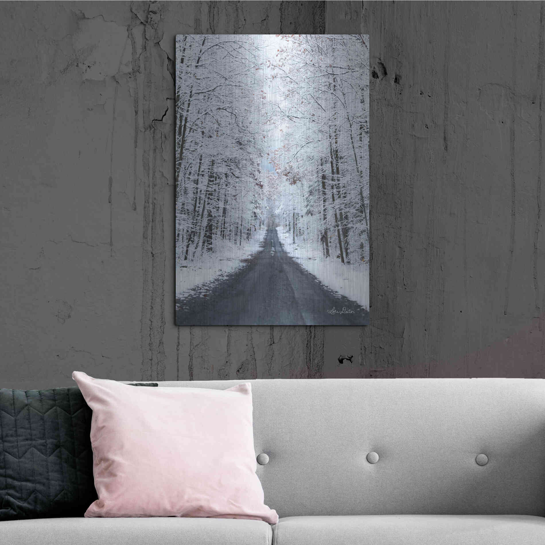 Luxe Metal Art 'All Roads Lead Home' by Lori Deiter, Metal Wall Art,24x36