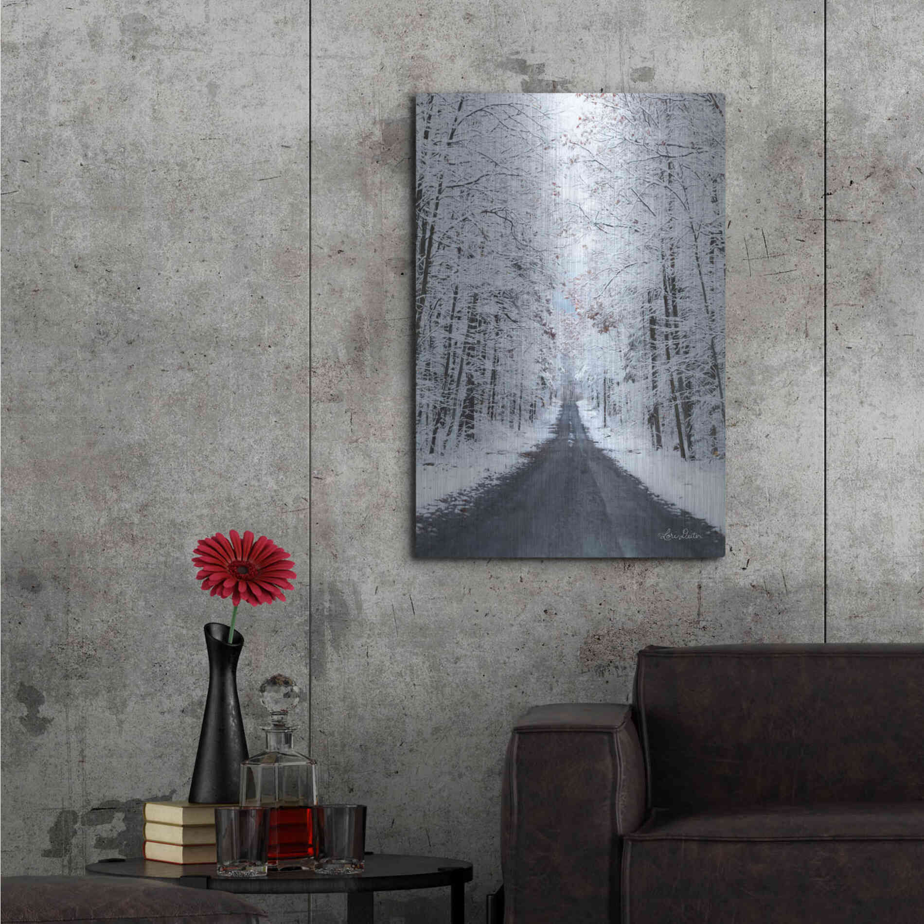 Luxe Metal Art 'All Roads Lead Home' by Lori Deiter, Metal Wall Art,24x36