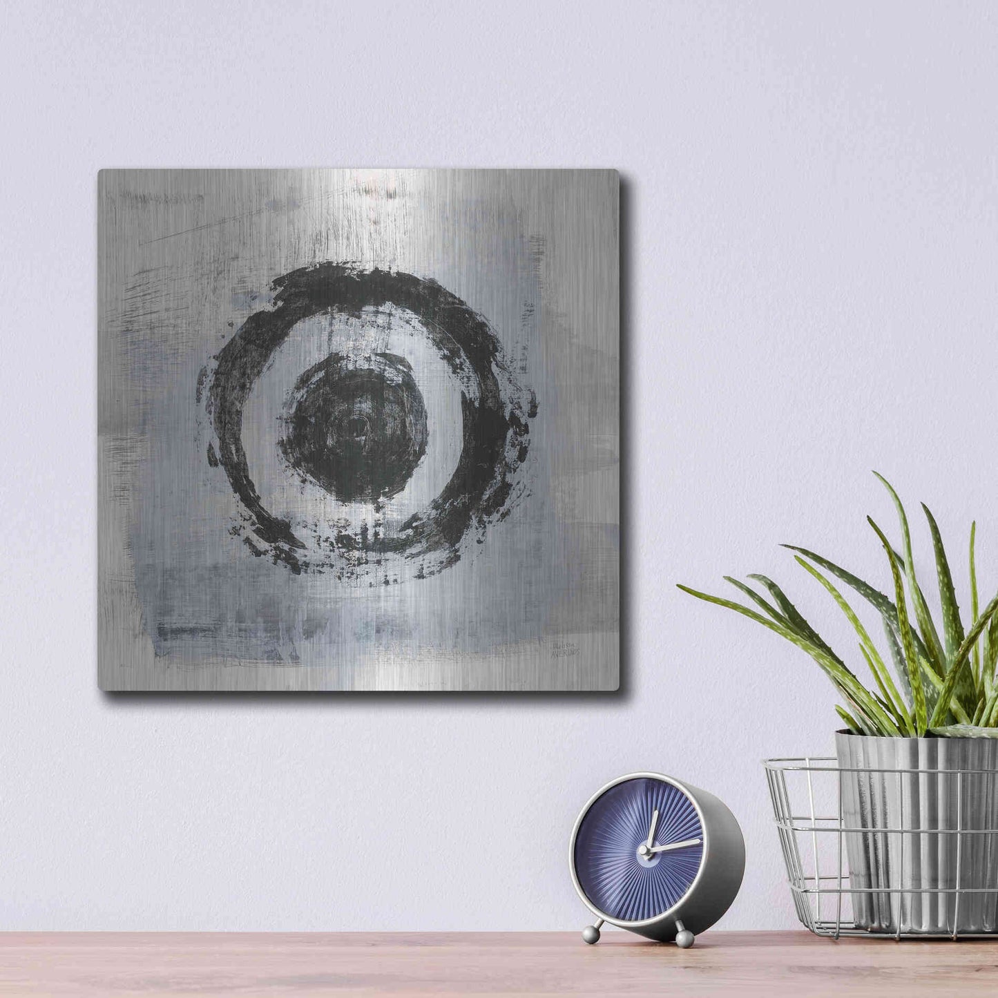 Luxe Metal Art 'Zen Circle II Crop' by Melissa Averinos, Metal Wall Art,12x12