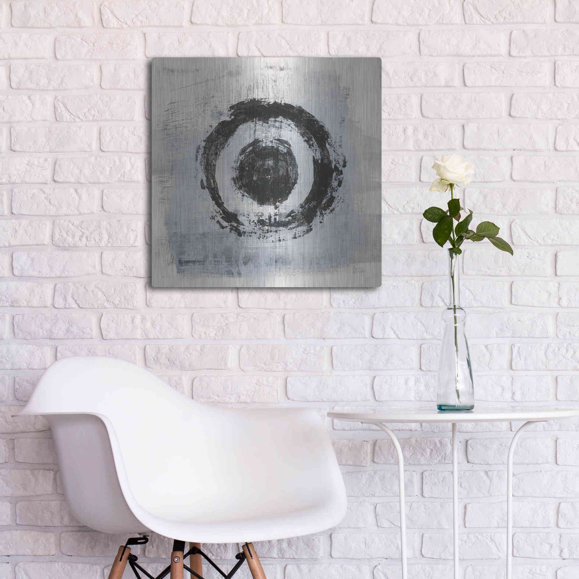 Luxe Metal Art 'Zen Circle II Crop' by Melissa Averinos, Metal Wall Art,24x24