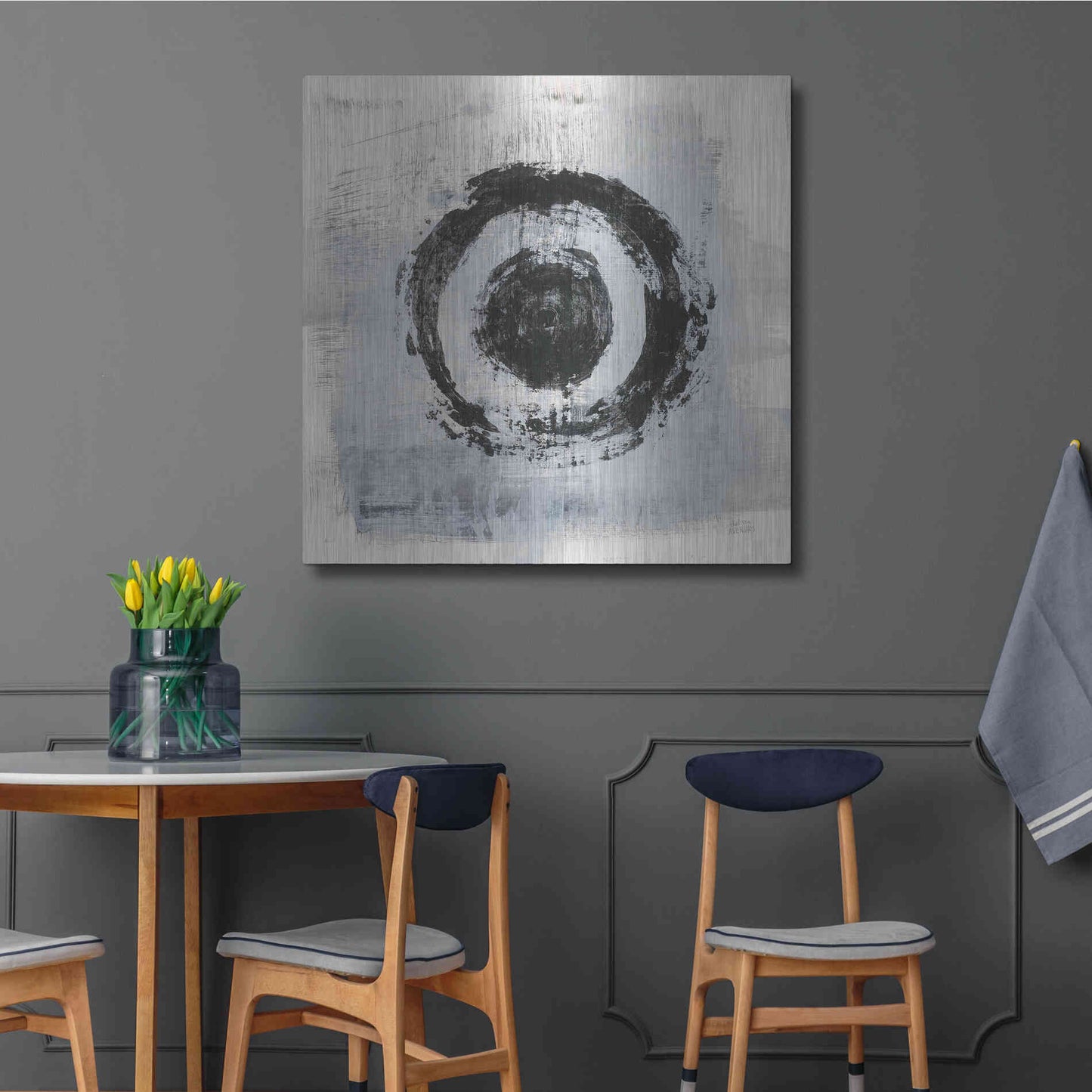 Luxe Metal Art 'Zen Circle II Crop' by Melissa Averinos, Metal Wall Art,36x36