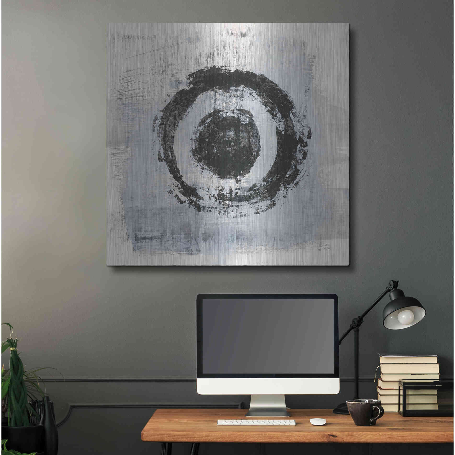 Luxe Metal Art 'Zen Circle II Crop' by Melissa Averinos, Metal Wall Art,36x36