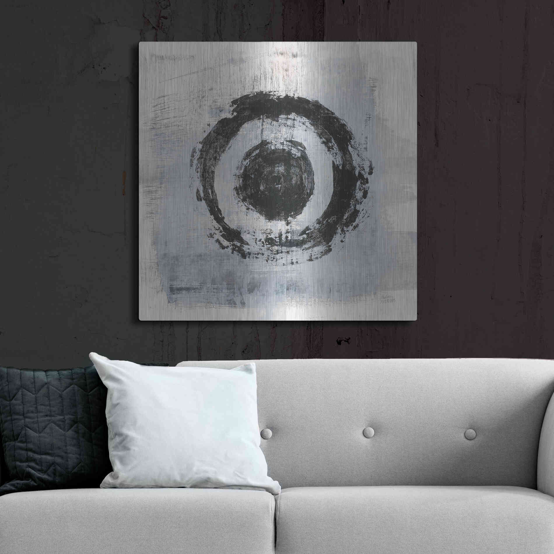 Luxe Metal Art 'Zen Circle II Crop' by Melissa Averinos, Metal Wall Art,36x36