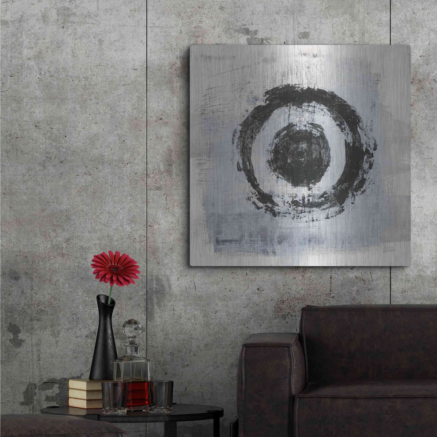 Luxe Metal Art 'Zen Circle II Crop' by Melissa Averinos, Metal Wall Art,36x36