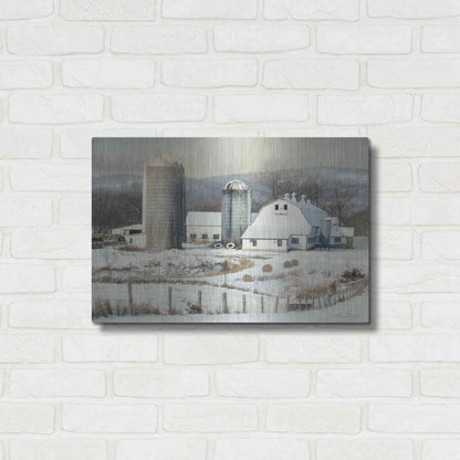 Luxe Metal Art 'The Lake Farm' by Lori Deiter, Metal Wall Art,24x16
