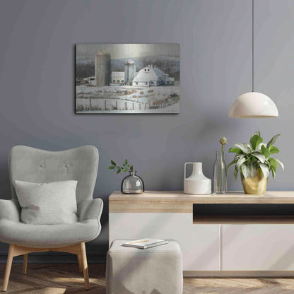 Luxe Metal Art 'The Lake Farm' by Lori Deiter, Metal Wall Art,24x16