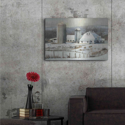 Luxe Metal Art 'The Lake Farm' by Lori Deiter, Metal Wall Art,36x24