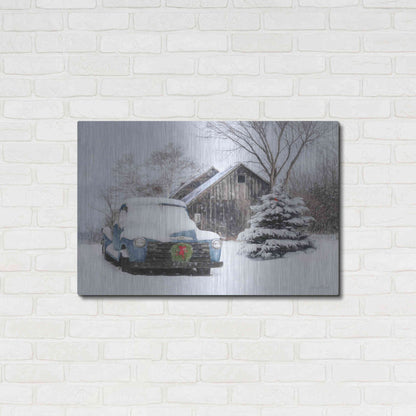 Luxe Metal Art 'Christmas on the Farm' by Lori Deiter, Metal Wall Art,36x24