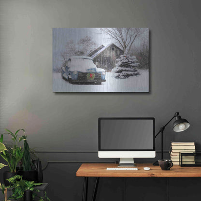 Luxe Metal Art 'Christmas on the Farm' by Lori Deiter, Metal Wall Art,36x24