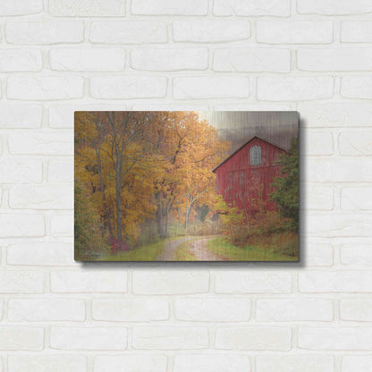 Luxe Metal Art 'Hidden Barn' by Lori Deiter, Metal Wall Art,24x16