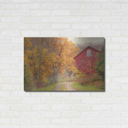 Luxe Metal Art 'Hidden Barn' by Lori Deiter, Metal Wall Art,36x24
