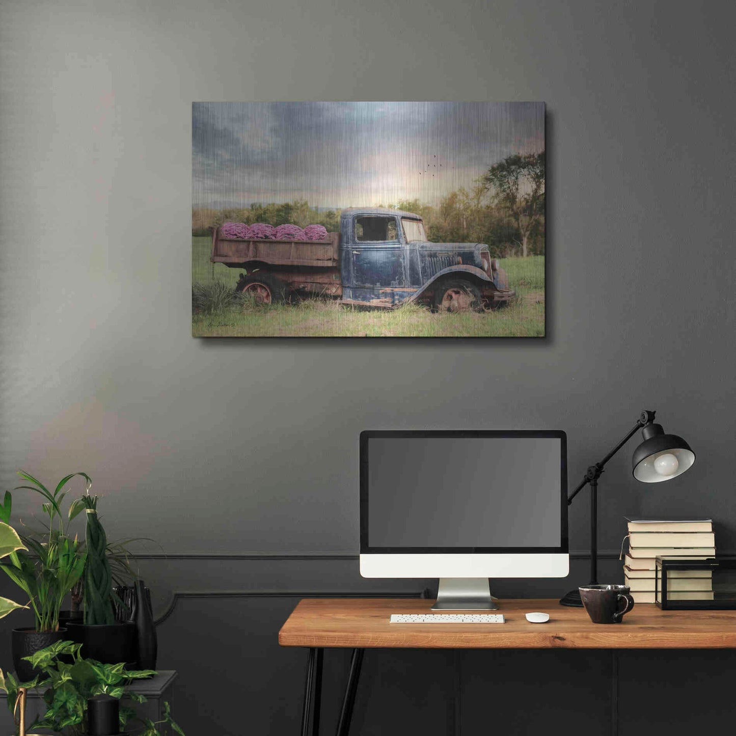 Luxe Metal Art 'Flower Delivery' by Lori Deiter, Metal Wall Art,36x24