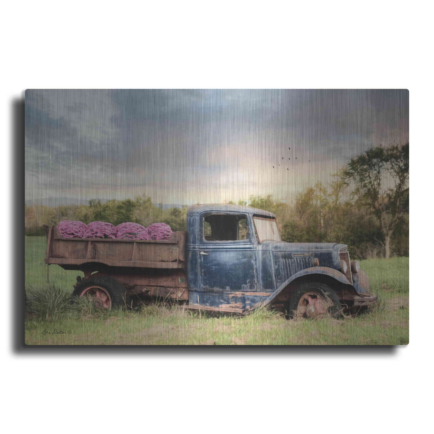Luxe Metal Art 'Flower Delivery' by Lori Deiter, Metal Wall Art