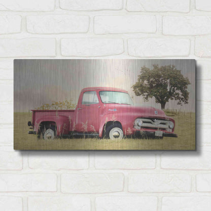 Luxe Metal Art 'Country Parking Spot' by Lori Deiter, Metal Wall Art,24x12