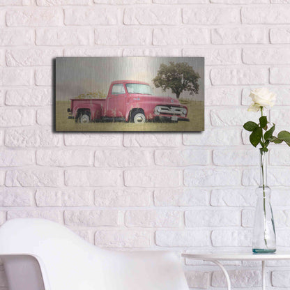 Luxe Metal Art 'Country Parking Spot' by Lori Deiter, Metal Wall Art,24x12