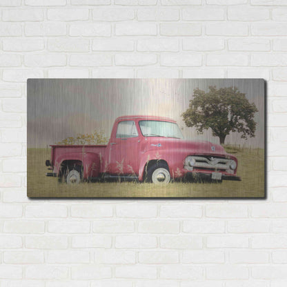 Luxe Metal Art 'Country Parking Spot' by Lori Deiter, Metal Wall Art,48x24