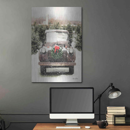 Luxe Metal Art 'Winter at the Tree Farm' by Lori Deiter, Metal Wall Art,24x36