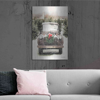 Luxe Metal Art 'Winter at the Tree Farm' by Lori Deiter, Metal Wall Art,24x36