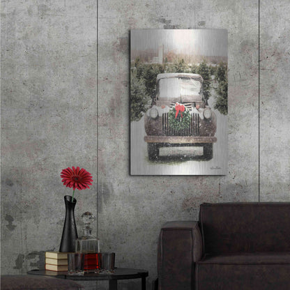 Luxe Metal Art 'Winter at the Tree Farm' by Lori Deiter, Metal Wall Art,24x36