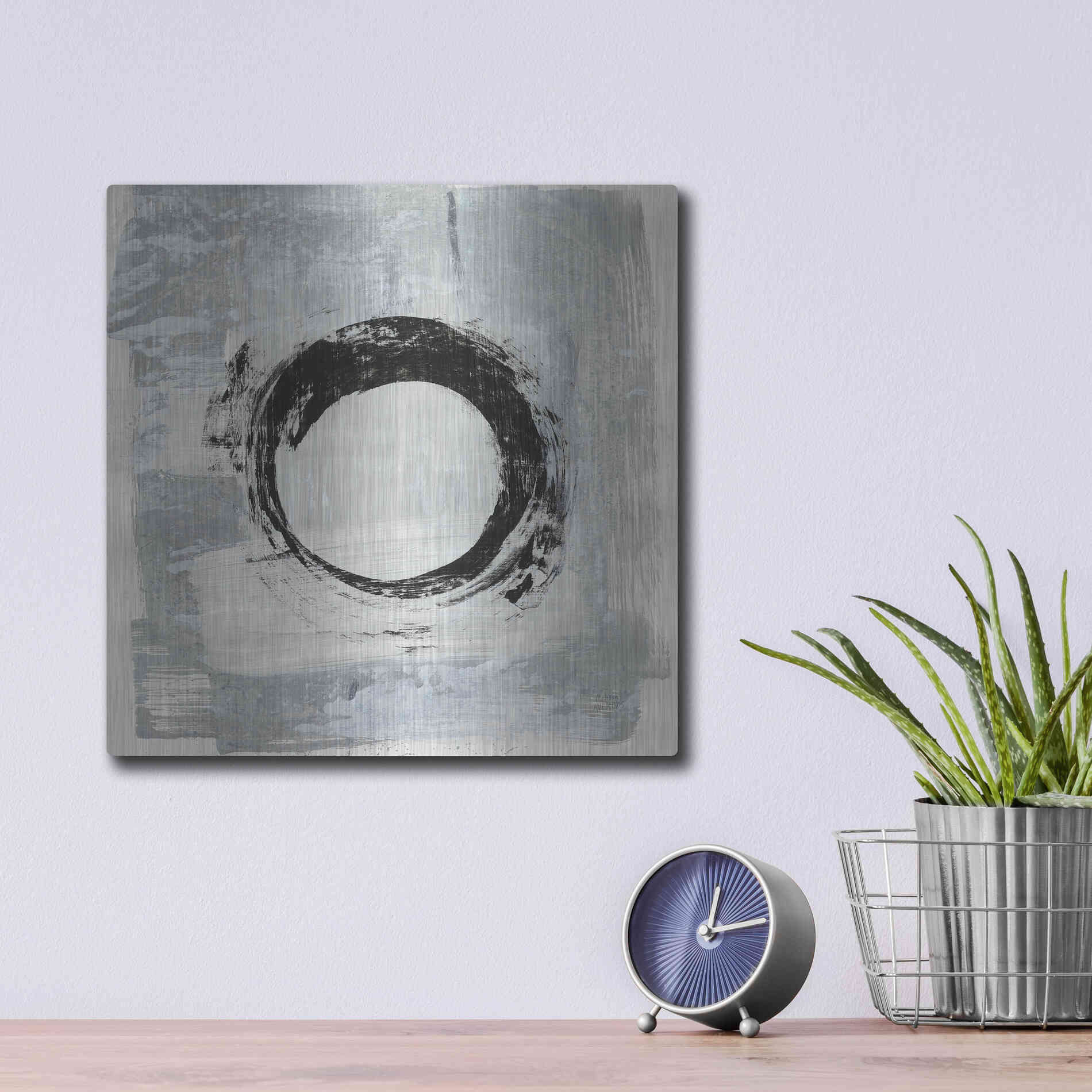 Luxe Metal Art 'Zen Circle I Crop' by Melissa Averinos, Metal Wall Art,12x12