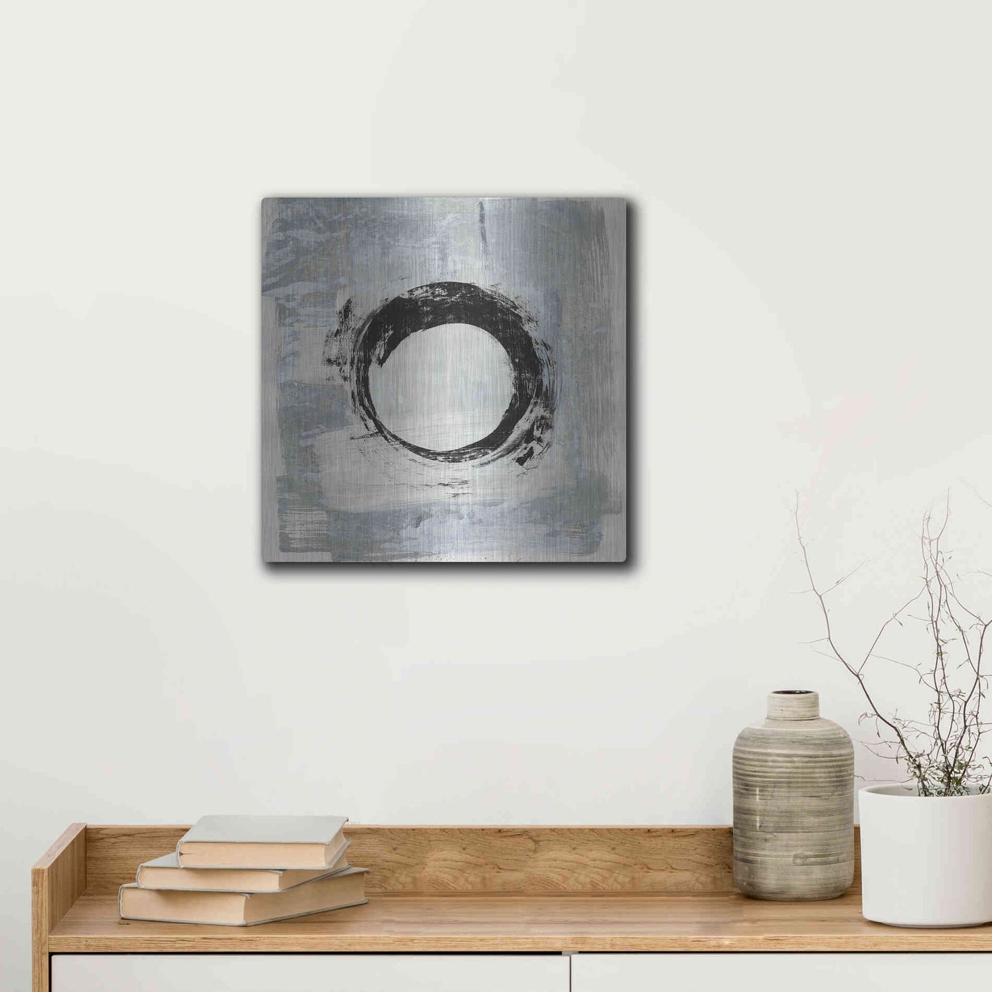 Luxe Metal Art 'Zen Circle I Crop' by Melissa Averinos, Metal Wall Art,12x12