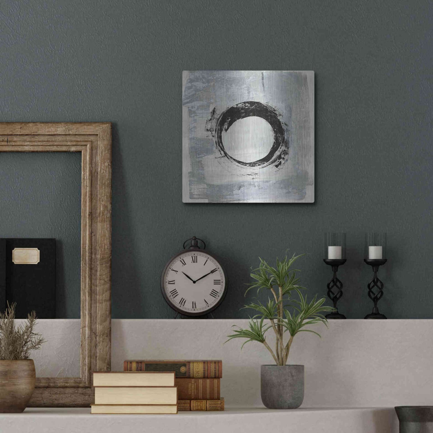 Luxe Metal Art 'Zen Circle I Crop' by Melissa Averinos, Metal Wall Art,12x12