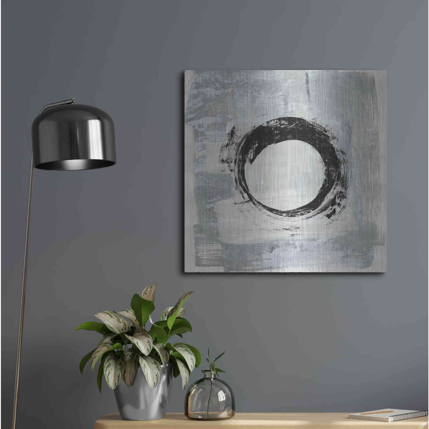 Luxe Metal Art 'Zen Circle I Crop' by Melissa Averinos, Metal Wall Art,24x24