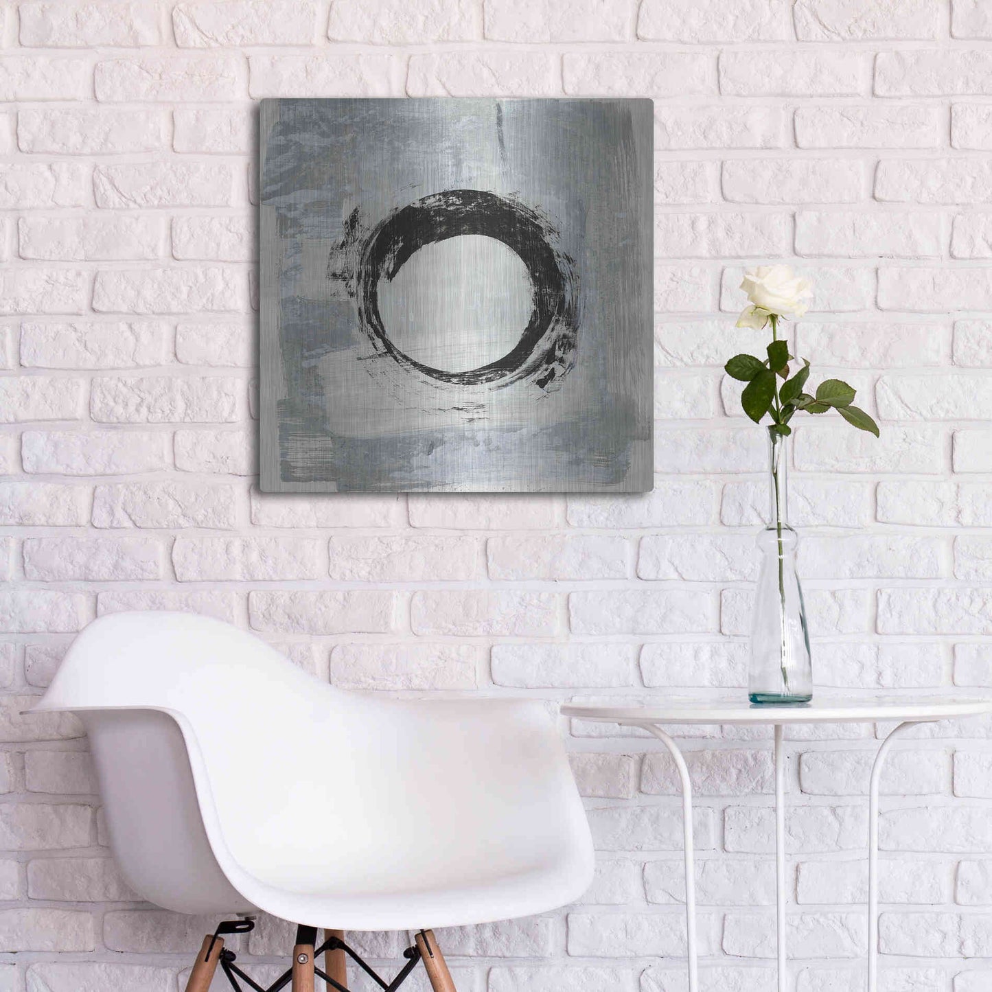 Luxe Metal Art 'Zen Circle I Crop' by Melissa Averinos, Metal Wall Art,24x24