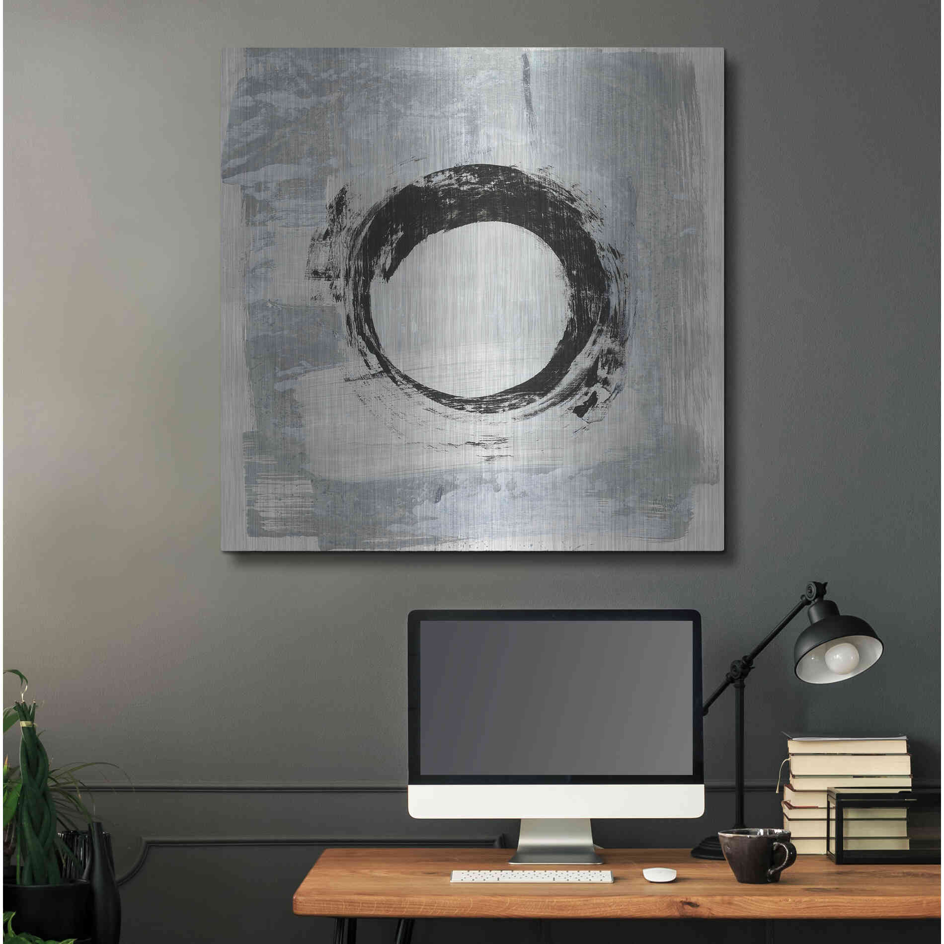 Luxe Metal Art 'Zen Circle I Crop' by Melissa Averinos, Metal Wall Art,36x36