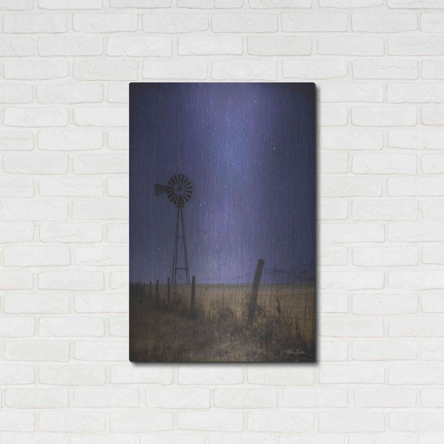 Luxe Metal Art 'Starlit Night' by Lori Deiter, Metal Wall Art,24x36