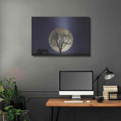 Luxe Metal Art 'Full Moon Country Night' by Lori Deiter, Metal Wall Art,36x24