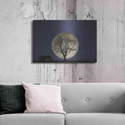 Luxe Metal Art 'Full Moon Country Night' by Lori Deiter, Metal Wall Art,36x24