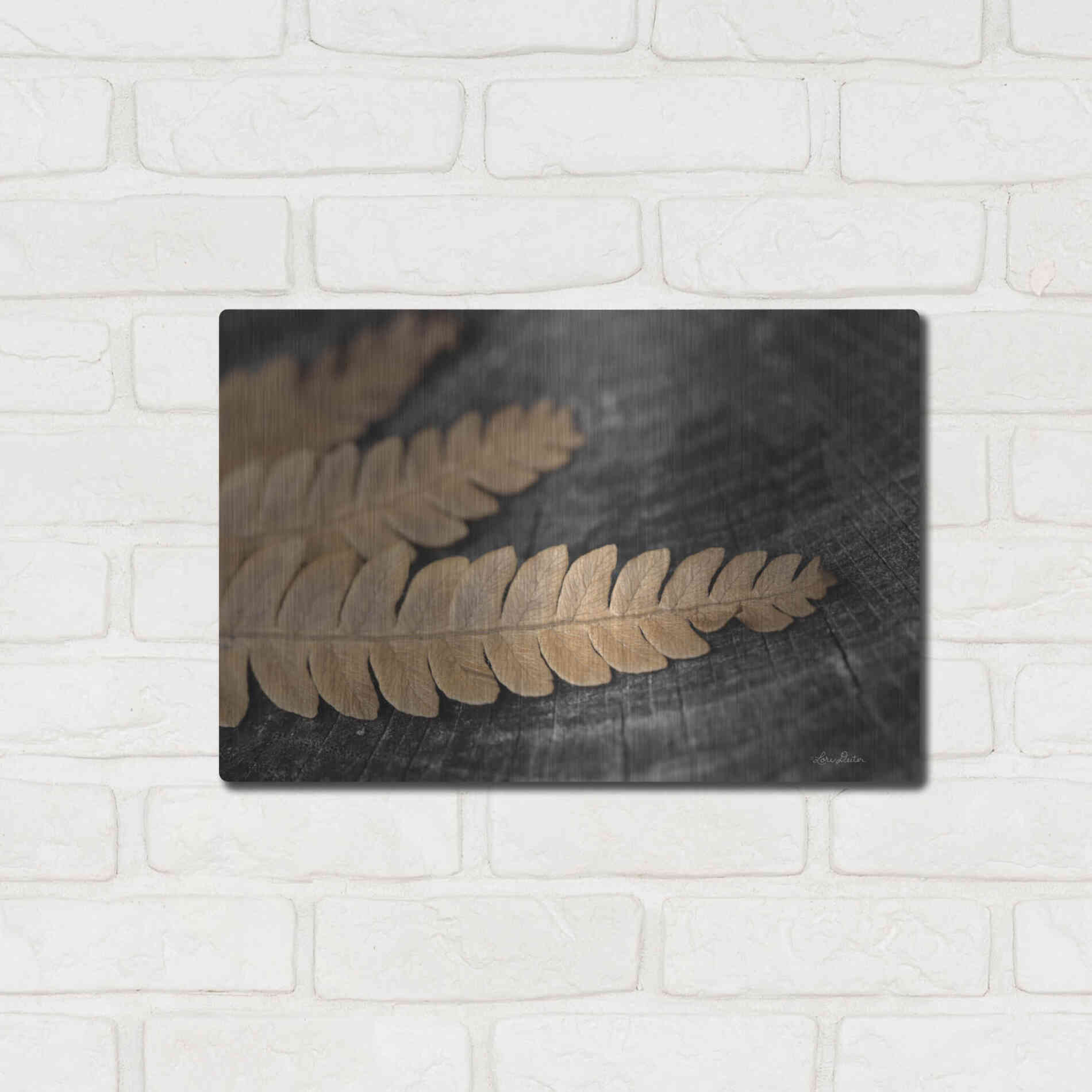 Luxe Metal Art 'Gold on Black V' by Lori Deiter, Metal Wall Art,16x12