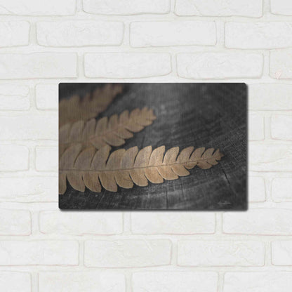 Luxe Metal Art 'Gold on Black V' by Lori Deiter, Metal Wall Art,16x12