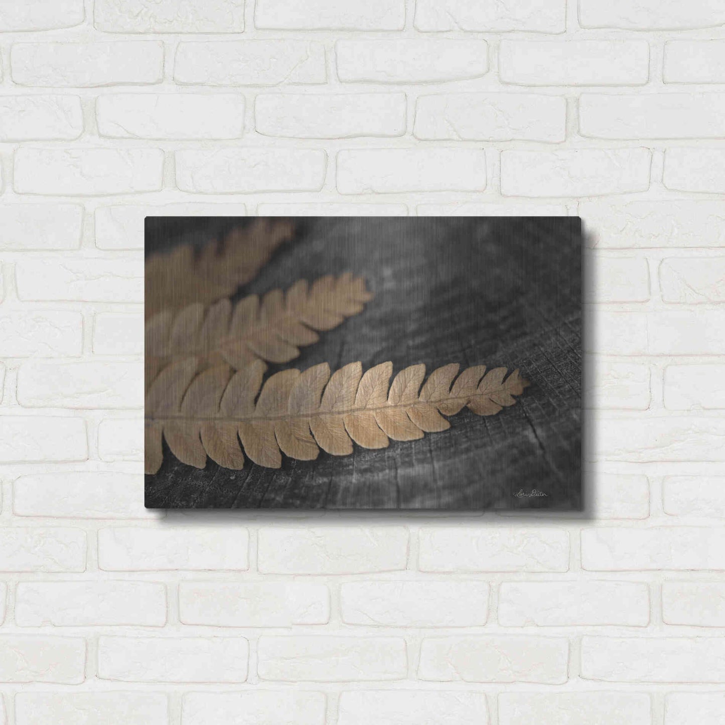 Luxe Metal Art 'Gold on Black V' by Lori Deiter, Metal Wall Art,24x16