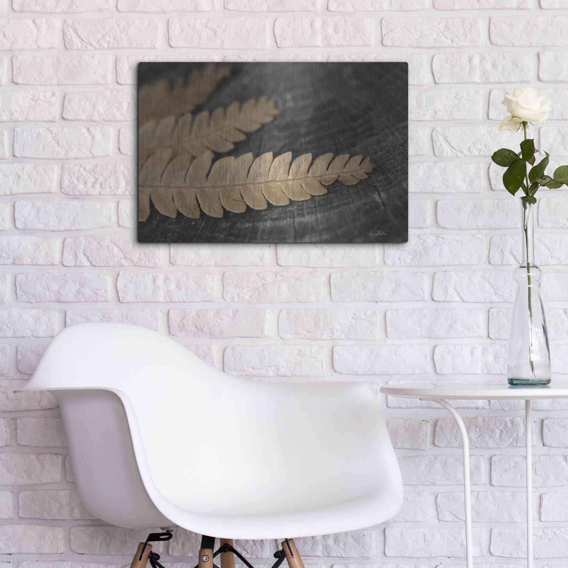 Luxe Metal Art 'Gold on Black V' by Lori Deiter, Metal Wall Art,24x16