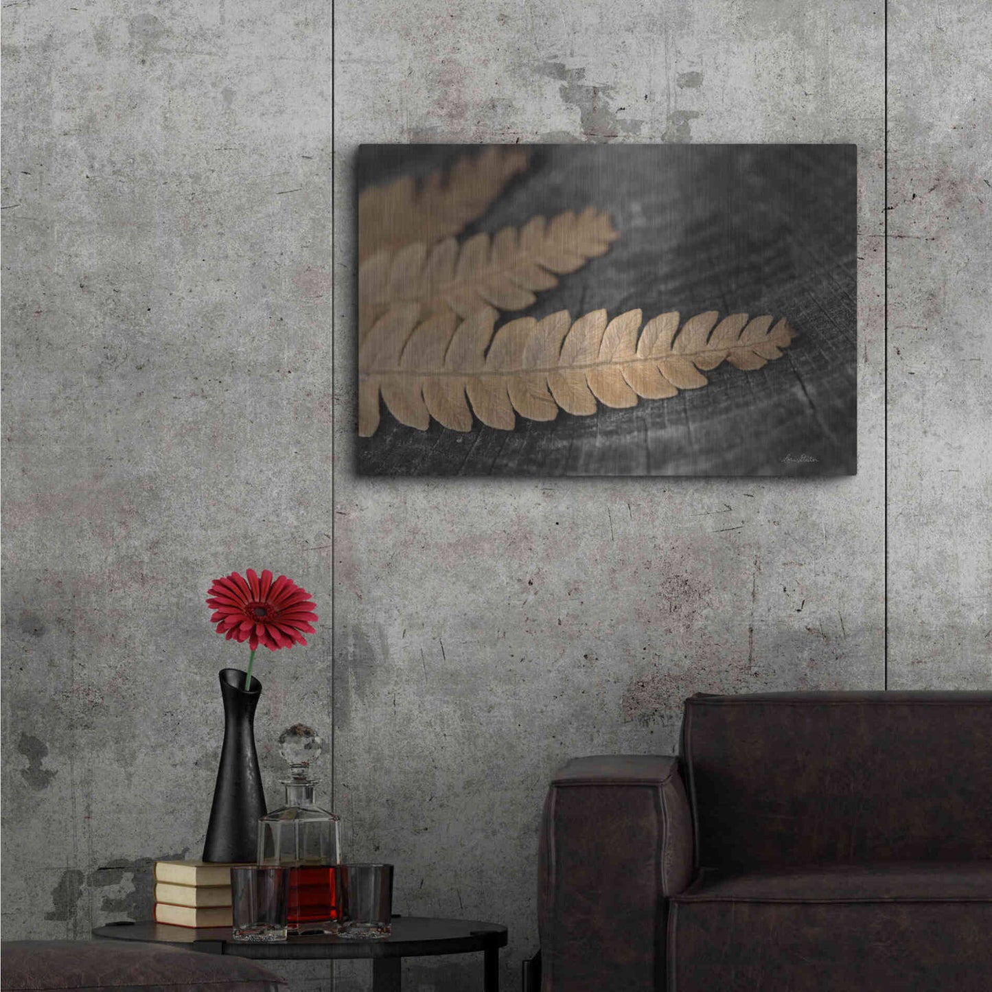 Luxe Metal Art 'Gold on Black V' by Lori Deiter, Metal Wall Art,36x24