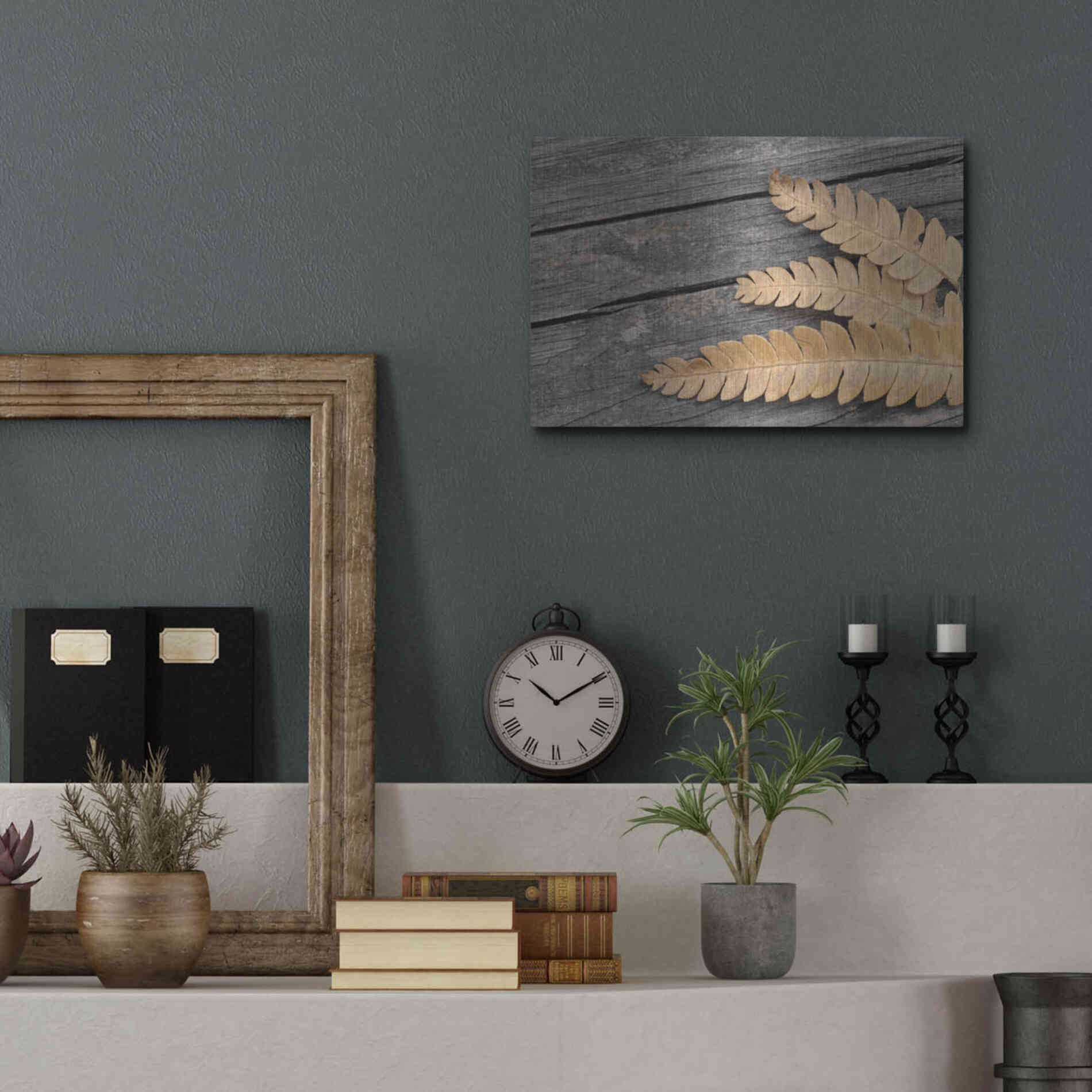 Luxe Metal Art 'Gold on Black VI' by Lori Deiter, Metal Wall Art,16x12