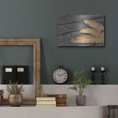 Luxe Metal Art 'Gold on Black VI' by Lori Deiter, Metal Wall Art,16x12
